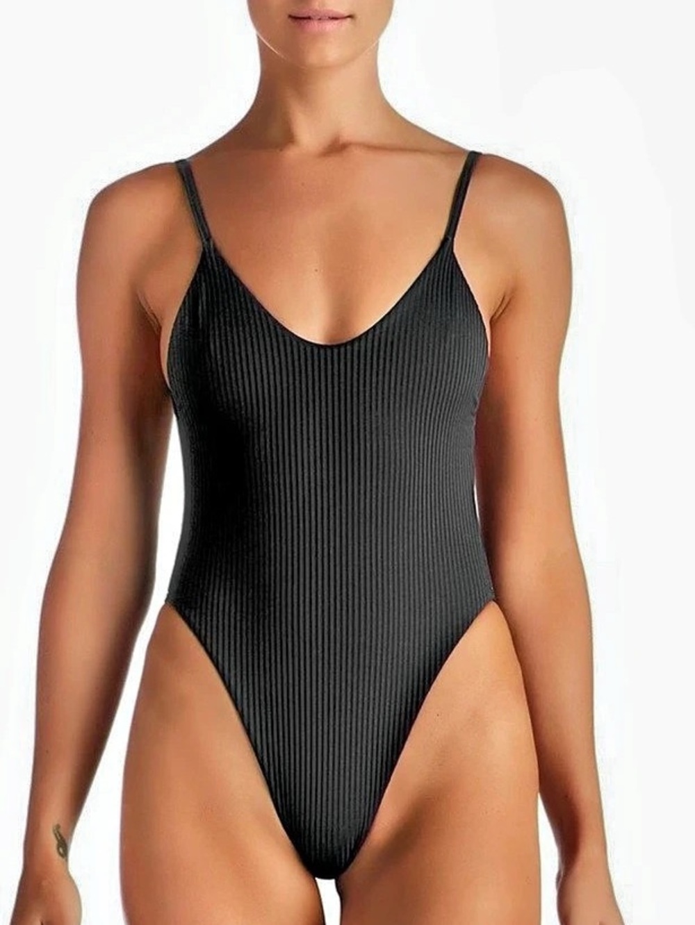 VITAMIN A Swim Black Ecorib Yasmeen One-Piece Bikini Monokini XS XXS